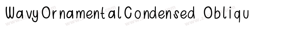 WavyOrnamentalCondensed Oblique字体转换